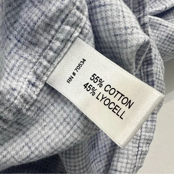 Orvis Men’s XL Blue White Plaid Button Down Short Sleeve Shirt - Picture 7 of 8